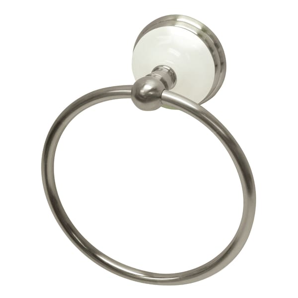 Victorian Towel Ring, Brushed Nickel